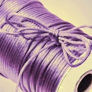 50 Yards LILAC Nylon 2mm Satin Cord RatTail  Kumihimo Braiding 150 ft ~ Lavender - Bild 1 von 1