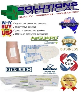 Asguard Transparent Water Resistant Film Dressing With Pad Island Film Dressing. - Picture 1 of 10