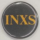 Vintage 1980s INXS Logo Pinback Button  Michael Hutchence