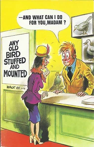 Vintage 1970's Bamforth COMIC Postcard (new old stock) Stuffed & Mounted #465 - Imagen 1 de 2
