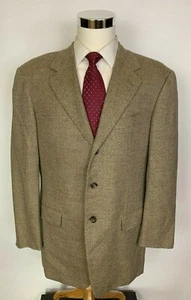 Pal Zileri Men's Brown Herringbone Wool Cashmere Tweed Blazer Sport Coat 42R - Picture 1 of 12