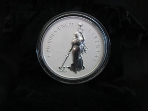 Moneda encapsulada de plata Flames of Freedom 2020 a prueba inversa de 2 oz con omp/certificado de autenticidad - Imagen 1 de 4