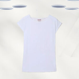 Ex Fat Face Women’s Short Sleeve Organic Cotton Ivy T-shirt in White
