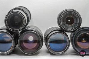 6x 35mm Camera Zoom lenses job lot Pentax Olympus Sirius Hoya Prakticar - Fungus - Picture 1 of 12