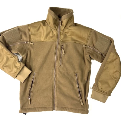 Rothco Fleece Jacket Small Cold Weather Army Combat Military Brown Thumb Holes - Image 1 of 4
