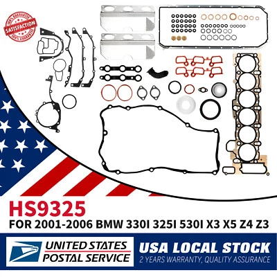 Full Engine Gasket Set Fit For 2001-2005 BMW 330i 330xi 530i 3.0L DOHC 24V M54 - Imagem 1 de 4