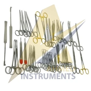 PACK DE 141 PIEZAS DE INSTRUMENTOS QUIRÚRGICOS VETERINARIOS PARA ESTERILIZACIÓN CANINA + FELINA - Imagen 1 de 3