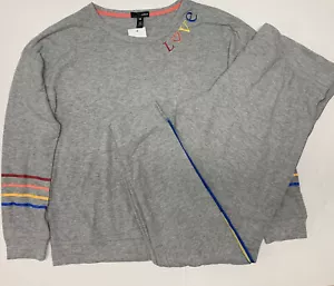 Nuevo con etiquetas Juego Aqua Sleep Hacci - Exclusivo de Bloomingdale's, Gris, Parte superior L - Parte inferior XL - Imagen 1 de 5
