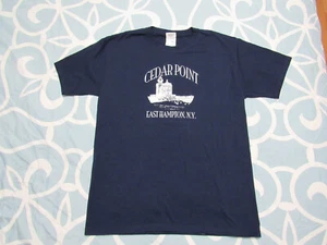 Cedar Point East Hampton NY Long Island Lighthouse Shirt Youth XL Navy Blue NOS - Picture 1 of 4