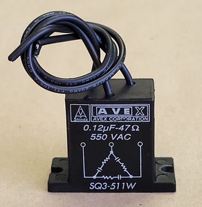 AMORTIGUADOR DE SOBRETENSIONES SHINDA AVEX SQ3-511W 0,12μF-47Ω 550 VAC - Imagen 1 de 6