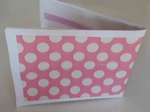 Cartera Pato Cinta Conducta Doble Plegable Lunares Rosa y Blanco - Imagen 1 de 2