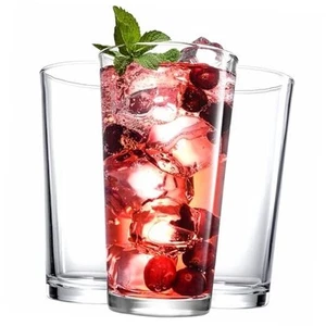 Drinking Glasses Set of 4 Highball Glass Cups 17 oz by Home Essentials Water - Picture 1 of 7