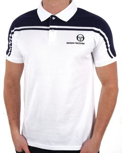 Nuevo Polo Sergio Tacchini Young Line Blanco/Azul Marino - McEnroe, Tenis, Años 80 - Imagen 1 de 3
