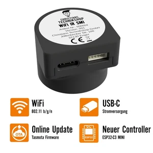 WiFi IR SMI V32 – IR Schreib-Lesekopf Stromzähler Smart-Meter Tasmota SML MQTT - Bild 1 von 7