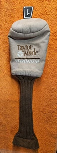 TAYLORMADE TITANIUM LONGNECK DRIVER HEADCOVER TAN - BROWN HAS TAG EUC - Picture 1 of 2