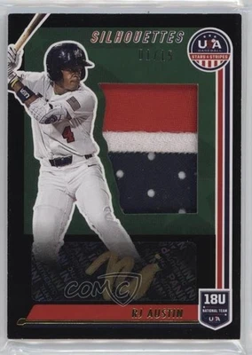 2022 Panini USA Baseball Stars & Stripes Prime Black Gold /15 RJ Austin Auto - Image 1 of 2