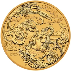 1 oz 100$ Australien Goldmünze Chinese Myths & Legends - Four Guardians 2025 BU - Bild 1 von 3