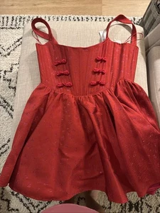 Sau Lee Jolie Red mini Dress, Size 12 - Picture 1 of 4