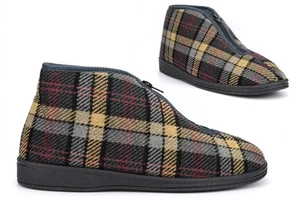 Herren Bootie Hausschuhe Knöchelpantoffeln Stiefel Schlappen Stiefel Thermo (schmale Passform) - Bild 1 von 5