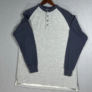 Camisa Henley Térmica Cabela's Manga Larga Doble Capa Gris Azul Marino Talla Grande - Imagen 1 de 12