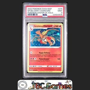 Special Delivery Charizard SWSH Black Star Promo #075 Center UK PSA 9 - Bild 1 von 2