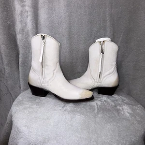 Tecovas The Dakota Whitewash Damen Reißverschluss Cowgirl Stiefel Größe 6,5B Neu ohne Karton - Bild 1 von 17