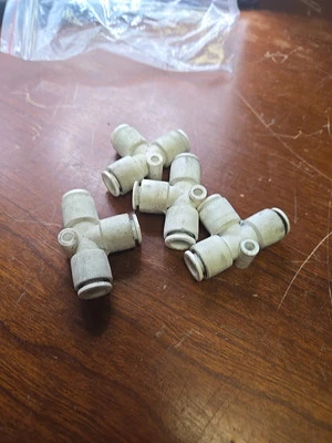 4 piezas - Camiseta SMC KQ2T08-00A 8 mm empuje de tres vías para conectar unión de montaje (4A1) Foto 1 de 4