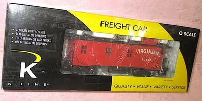 K-Line #K616-4461  Virginian  "Wood-Sided" SMOKING Off-Center Caboose NEW IN BOX - Image 1 of 4
