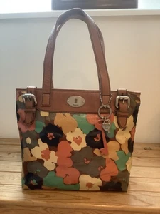 Fossil Key-Per Medium Tote Bag Floral - Picture 1 of 11