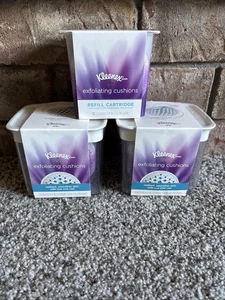3 Kleenex Peelingkissen Gesichtsreinigungspads 2 hart versiegelbare Hüllen 1 Nachfüllpackung - Bild 1 von 5