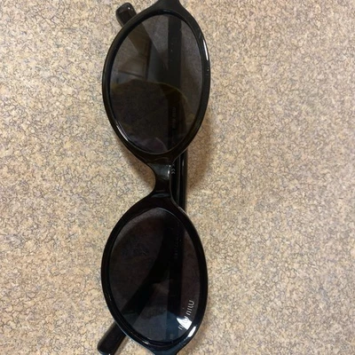 Miumiu Authentic Sunglasses Pre-owned SM04Z Black Frame and Grey Lenses Plastic - Image 1 of 4