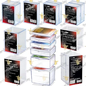 Pokémon Carte Ultra PRO con Cerniera & 2-PIECE Slider Plastica Vaschette Per TCG - Picture 1 of 73