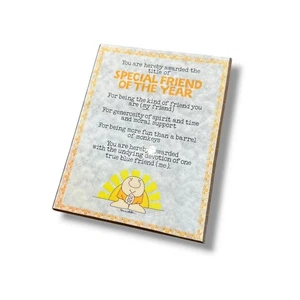 Vintage Ziggy Special Friend of the Year Wandbehang - Bild 1 von 3