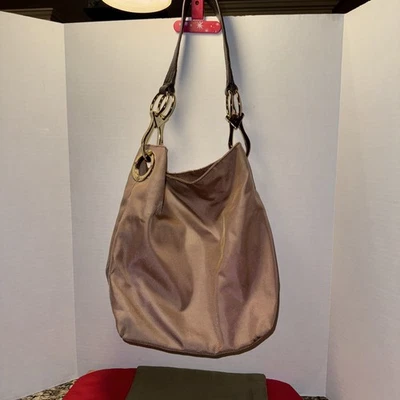 Bolso de Mano JPK PARIS 75 Dorado Nylon Cubo Grueso Dorado Marrón Cuero Foto 1 de 4