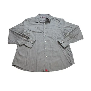 Camicia Untuckit Adulto XL Bottone L/S Antirughe Relaxed Fit Tasca Grigio Uomo - Foto 1 di 8