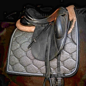 SALE OFFER PS of Sweden Stardust Dressage Saddle Pad - Gun Metal FULL V4 - Picture 1 of 2