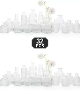 Set of 32 small, transparent glass jars, cute jars for party table decoration - Picture 1 of 6