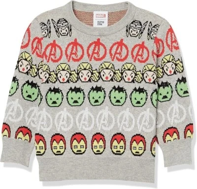 Spotted Zebra Sweater Toddler Size 3T Marvel Avengers - Imagem 1 de 2