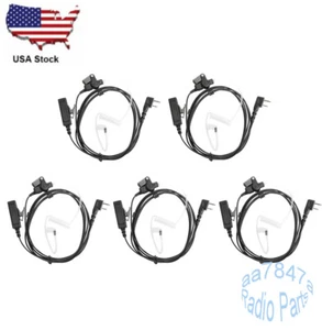 5PCS 2-wire Headset Earpiece for IC-F3001 F3002 F3003 F3011 F4011 F25 Radio - Picture 1 of 5