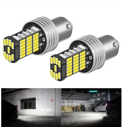 Ampoules LED P21W BA15S blanc 6000K Feux de jour ou de recul 1200 lm - Photo 1/3