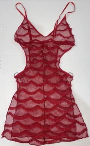 Babydoll Dessous rot Netz & Fransen Intim von Dream Girl - Gr. XS/S/ Valentinstag - Bild 1 von 16