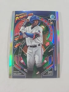 2024 Bowman Chrome Sebastian Walcott Prospect Power Up #PP-20 Texas Rangers - Picture 1 of 2