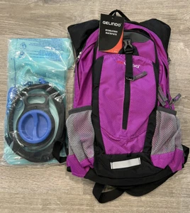 Gelindo Insulated Hydration Hiking Camping Backpack Bladder 2.5L BPA Purple New - Picture 1 of 6