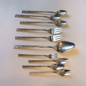 Navaho Stainless Flatware 1847 Rogers Bros 10 Pieces International Silver - Picture 1 of 3