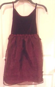 Girls BURGUNDY Holiday DRESS~size 6~NEW~VELOUR~Red VELVET Christmas Party - Picture 1 of 6