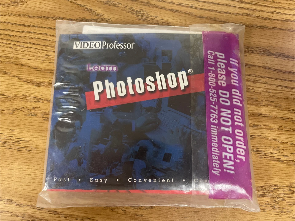 Video Professor Learn Photoshop PC CD-ROM Unopened Advertisement Software - Image 1 of 3