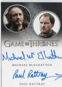 Game of Thrones Iron Anniversary Ser 2 Auto Michael McElhatton & Paul Rattray - Picture 1 of 2