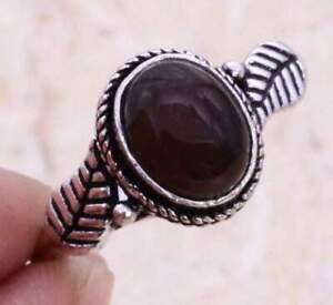 Black Onyx Art Piece 925 Silver Plated Handmade Ring of US Size 7.75