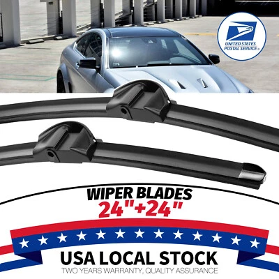 Limpiaparabrisas de haz premium de 24" y 24" para Mercedes-Benz E250 E350 E400 E550 E63AMG Foto 1 de 4