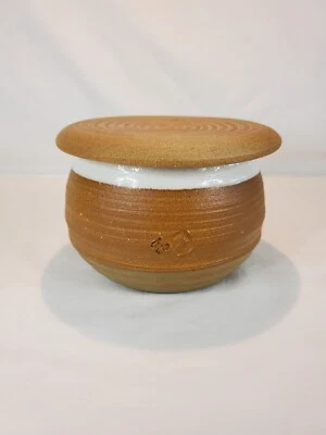 Studio Art Pottery Round Butter Bell Keep Stoneware Crock  - Image 1 of 4